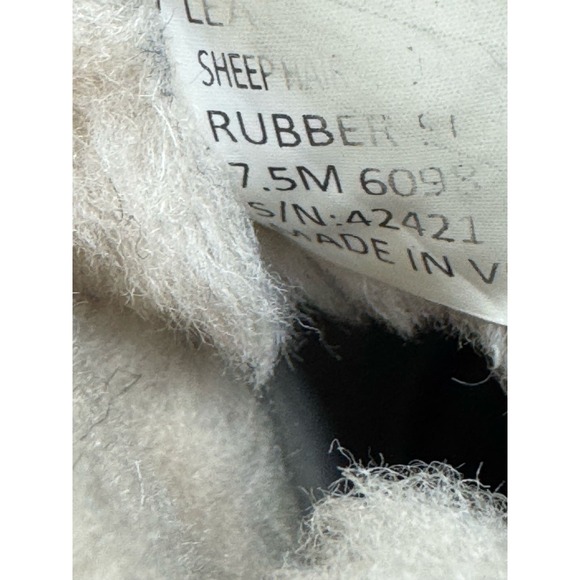 Tory Burch Cooper Suede Shearling Lined Lace-up Boots Black Womens Size 7.5M - Picture 7 of 8